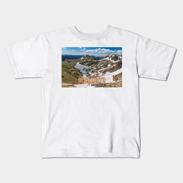 Beartooth Highway Wyoming and Montana Kids T-Shirt by Gestalt Imagery